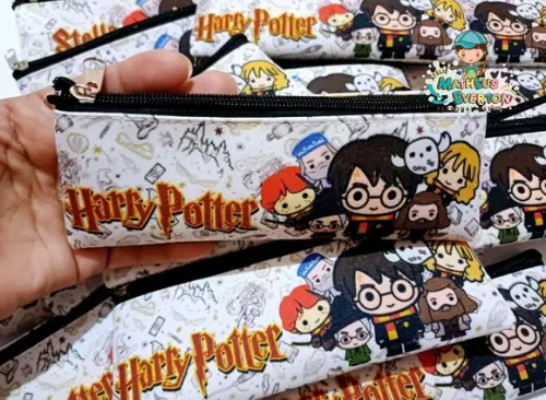 40 Estojos Slim Personalizado Harry Potter Tamanho 19x7