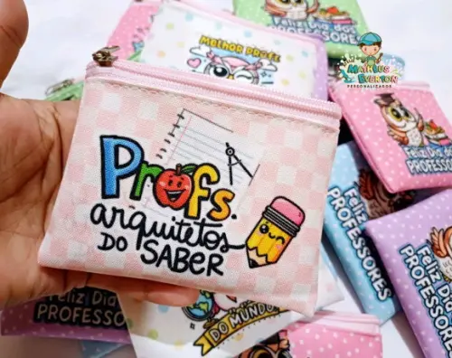 40 Porta Moedas Personalizado Dia dos Professores