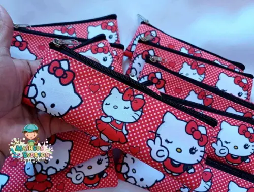 45 Estojos Slim Hello Kitty Vermelha Tam: 19x7cm