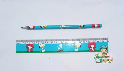 45 Lápis + 45 Réguas Personalizado Snoopy