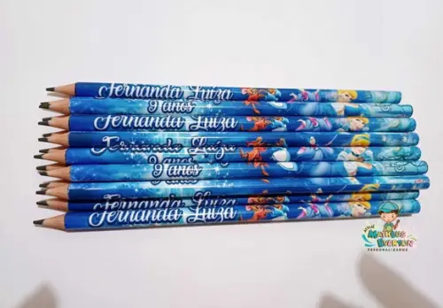 45 Lapis Personalizado Cinderela