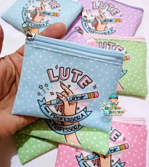 45 Porta Moedas Personalizado Dia dos Professores