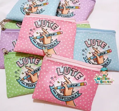 45 Porta Moedas Personalizado Dia dos Professores