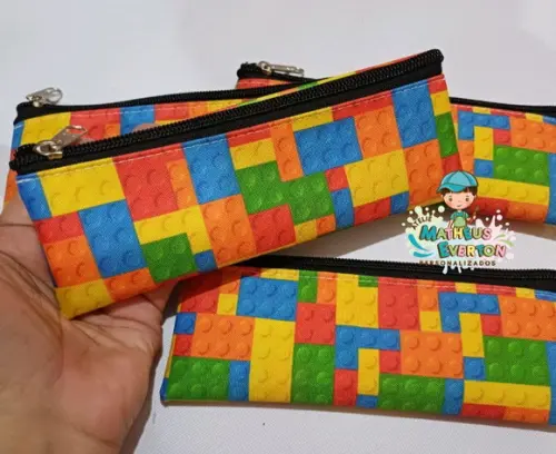 50 Estojos Slim Personalizado Lego Tamanho 19x7