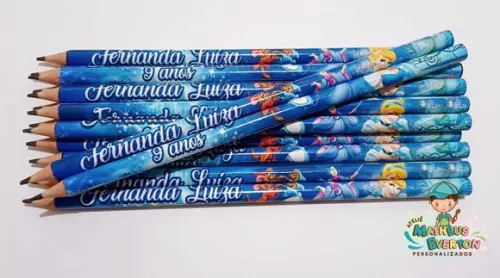 50 Lapis Personalizado Cinderela