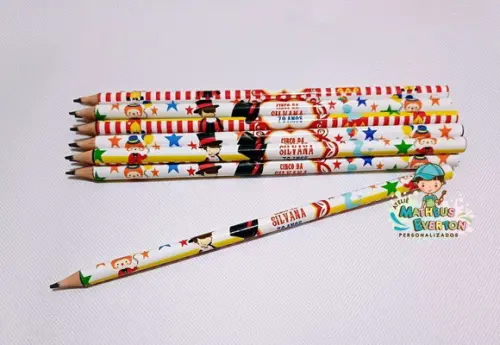 50 Lapis Personalizado Circo (fazemos Todos os Temas)