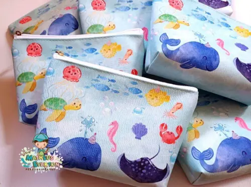 50 Necessaires Personalizada Fundo do Mar