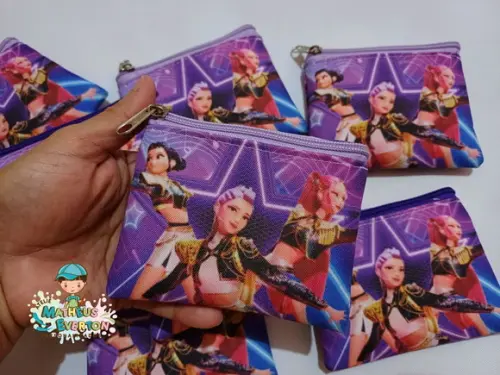 50 Porta Moedas Guerreiras do K-pop Tamanho: 10x12cm
