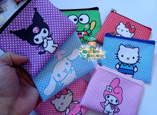 50 Porta Moedas Hello Kitty Tamanho: 10x12cm