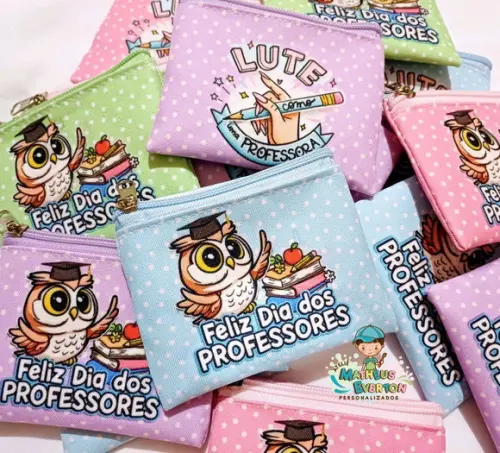 50 Porta Moedas Personalizado Dia dos Professores