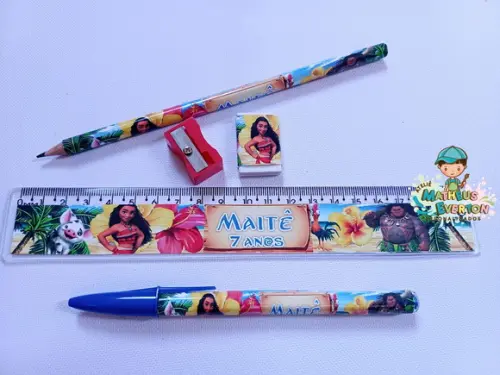 50 Super Kits Escolares Personalizados Moana