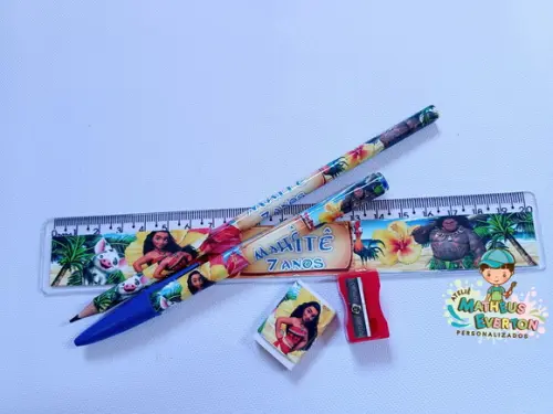 50 Super Kits Escolares Personalizados Moana
