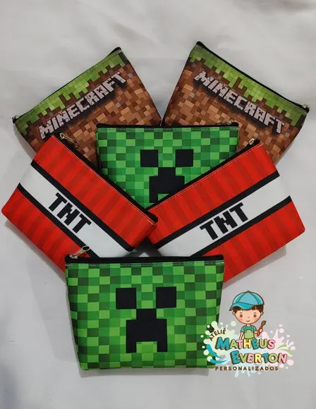 55 Necessaires Personalizada Minecraft (faço Outros)