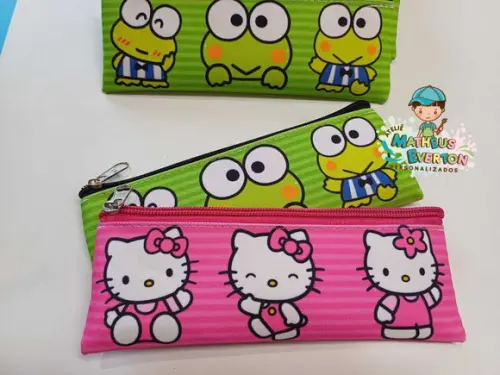 60 Estojo Slim Personalizado Hello Kitty Tam 19x7 e 60 Lápis