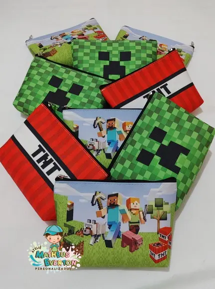 60 Necessaires Personalizada Minecraft (faço Outros)