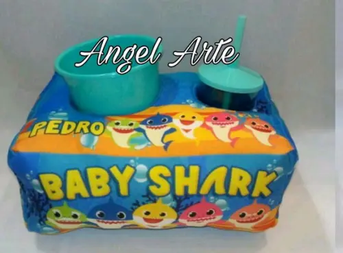Almofada De Pipoca - Tema Baby Shark