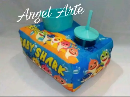 Almofada De Pipoca - Tema Baby Shark