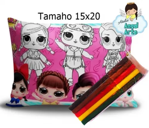 Almofada para Colorir Com Canetinhas Lol Surprise