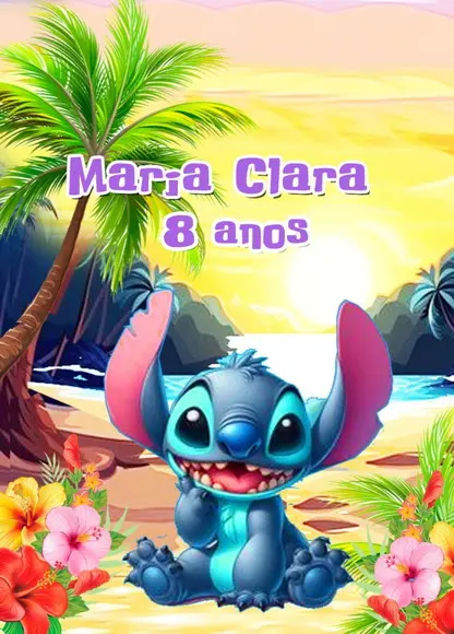 Bloquinho + Mini Lápis Personalizado Stitch