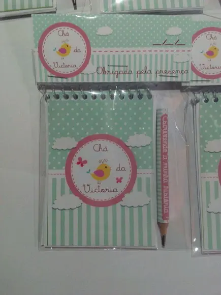 Bloquinho Personalizado Maternidade- Grátis Mini Lapis
