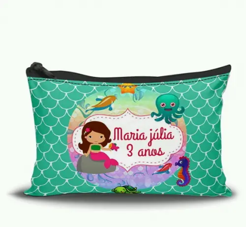 Bolsinha Necessaire Personalizada Sereia