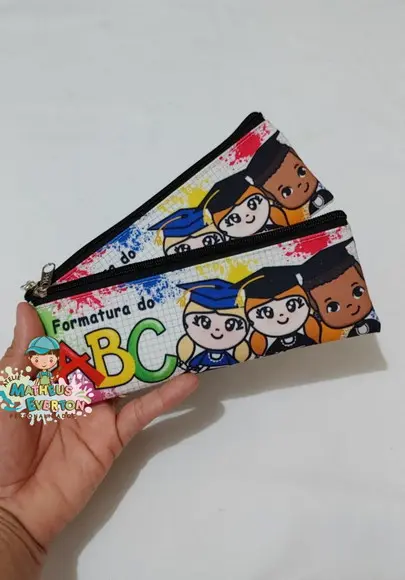 Estojo Slim Personalizado Abc Tamanho 19x7