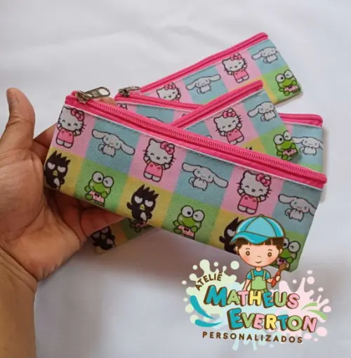 Estojo Slim Personalizado Hello Kitty Tam: 19x7