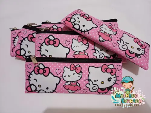 Estojo Slim Personalizado Hello Kitty Tam: 19x7
