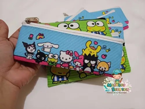 Estojo Slim Personalizado Hello Kitty Tam: 19x7