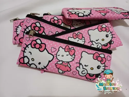 Estojo Slim Personalizado Hello Kitty Tam: 19x7
