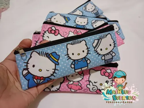 Estojo Slim Personalizado Hello Kitty Tam: 19x7