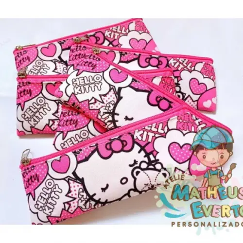 Estojo Slim Personalizado Hello Kitty Tam: 19x7