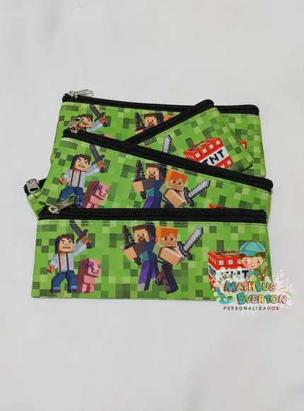 Estojo Slim Personalizado Minecraft Tam: 19x7