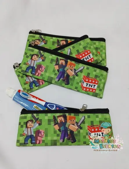 Estojo Slim Personalizado Minecraft Tam: 19x7