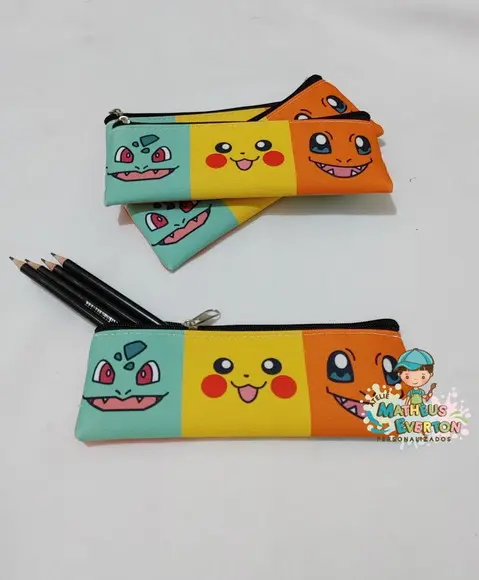 Estojo Slim Personalizado Pokémon Tamanho 19x7