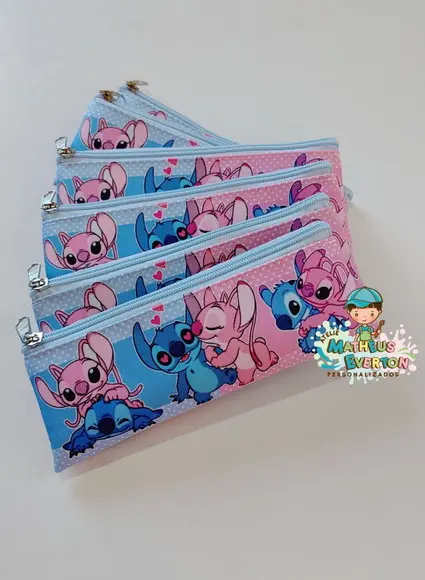 Estojo Slim Personalizado Stitch Tamanho 19x7