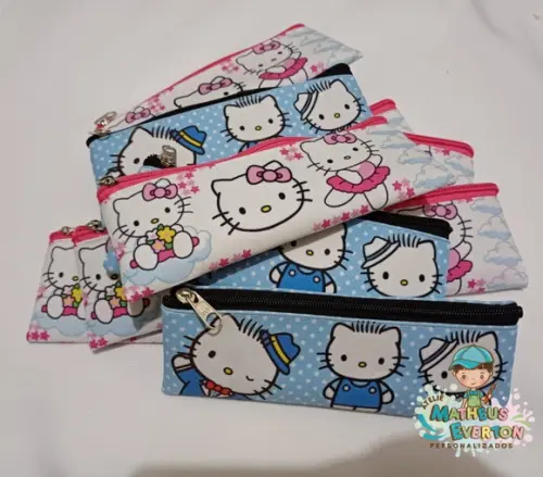 Estojos Slim Personalizado Hello Kitty Tam: 19x7