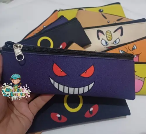 Estojos Slim Personalizado Pokémon Tam: 19x7