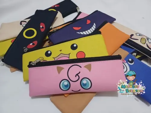 Estojos Slim Personalizado Pokémon Tam: 19x7