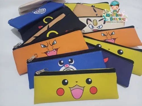 Estojos Slim Personalizado Pokémon Tam: 19x7