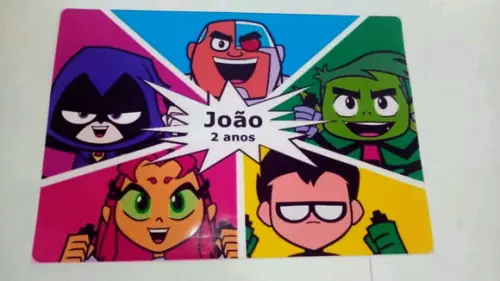 Jogo Americano Personalizado - Tema Joven Titans