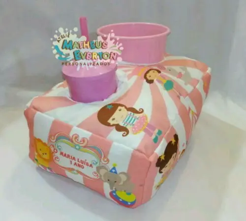 Kit Cinema Personalizado Circo Rosa (faço Outros Temas)