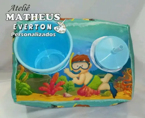 Kit Cinema Personalizado Fundo do Mar