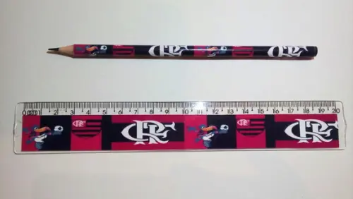 Kit Lápis e Régua Personalizado Futebol