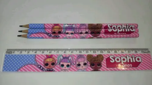 Kit Lapis E Regua Personalizado Lol
