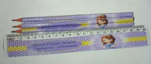 Kit Lápis E Régua Personalizado Princesa Sofia