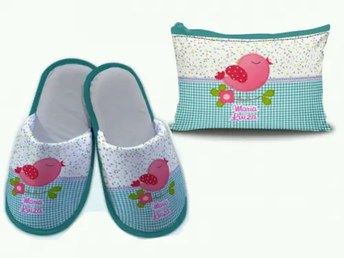Kit Pantufa + Necessario Tema Jardim Encantado