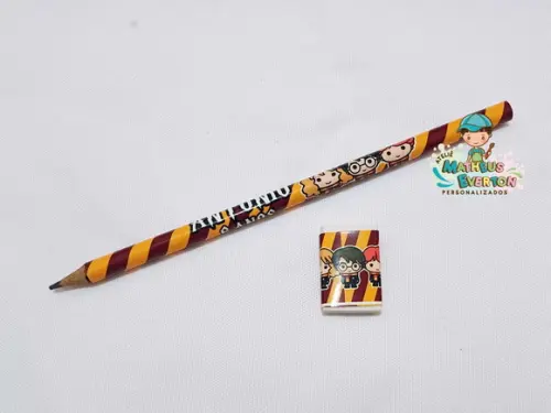 Lapis Borracha Personalizado Tema Harry Potter