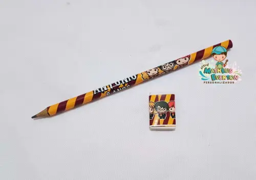 Lapis Borracha Personalizado Tema Harry Potter