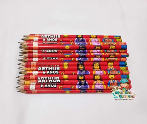 Lápis Personalizado Lego